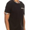 Checkered Short Sleeve Tee with Contrast Trim