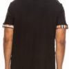 Checkered Short Sleeve Tee with Contrast Trim