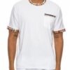 Checkered Short Sleeve Tee with Contrast Trim