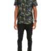 Hawaiian Print Button-Down Shirt – Short Sleeve Multi