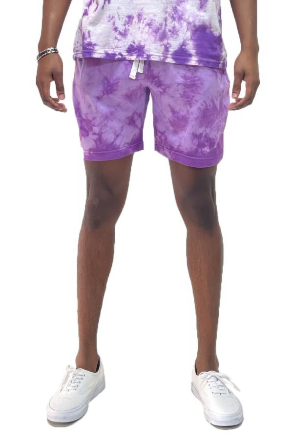 Cotton Crush-Dyed Shorts – Elastic Drawstring