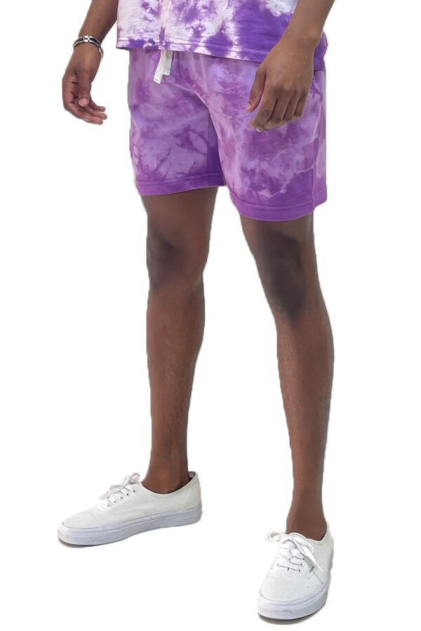 Cotton Crush-Dyed Shorts – Elastic Drawstring