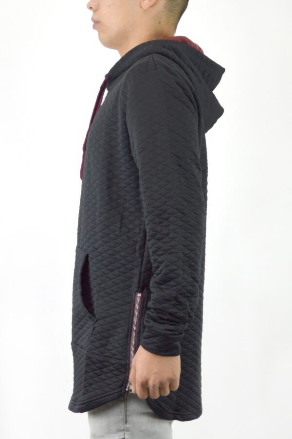 Quilted Pullover Hoodie – Drop Shoulder Style