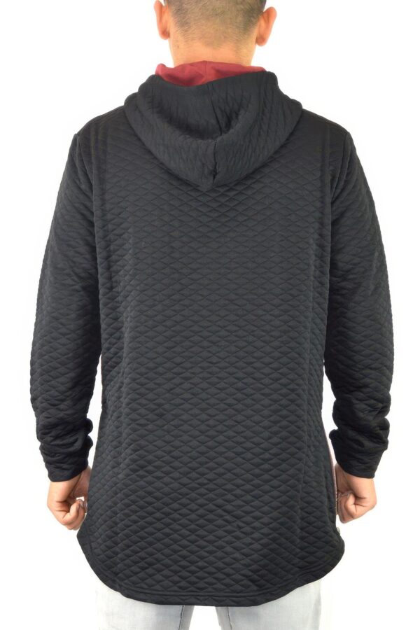 Quilted Pullover Hoodie – Drop Shoulder Style