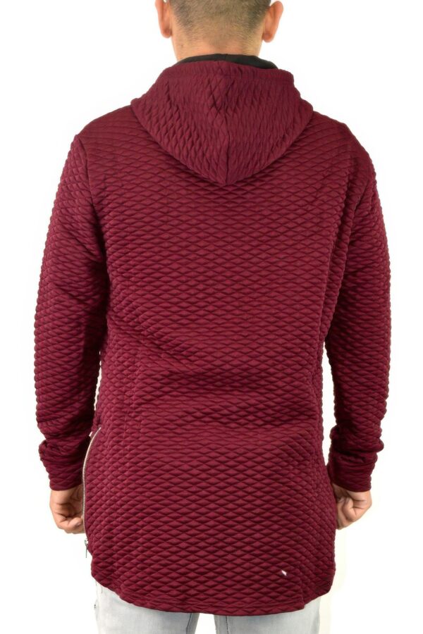 Quilted Pullover Hoodie – Drop Shoulder Style