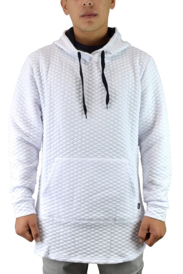Quilted Pullover Hoodie – Drop Shoulder Style