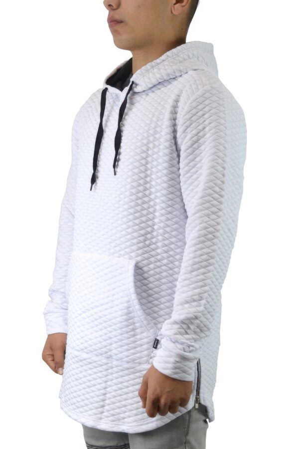 Quilted Pullover Hoodie – Drop Shoulder Style