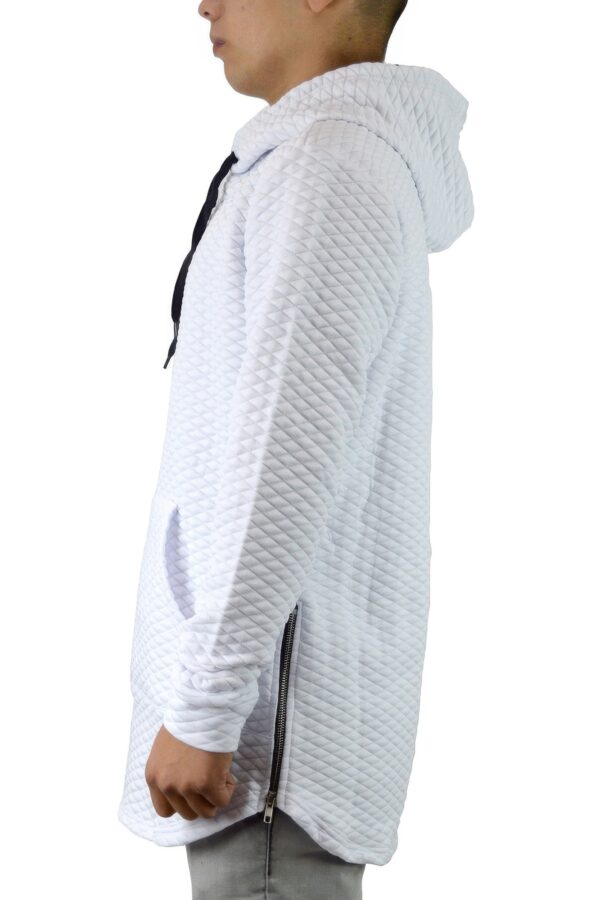 Quilted Pullover Hoodie – Drop Shoulder Style