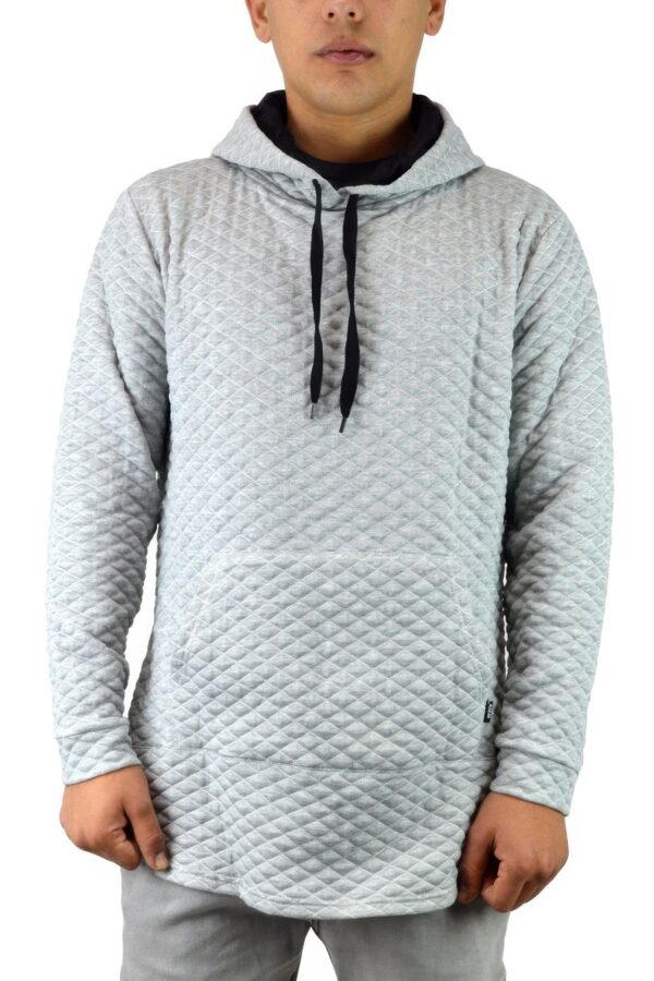 Quilted Pullover Hoodie – Drop Shoulder Style