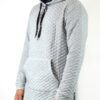 Quilted Pullover Hoodie – Drop Shoulder Style