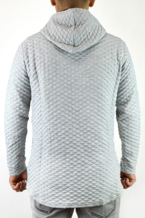 Quilted Pullover Hoodie – Drop Shoulder Style