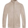 Men’s Full-Zip Knit Sweater with Ribbed Trim