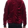 Men’s Slim-Fit Bomber Jacket with Wrinkled Detail