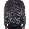 Men’s Slim-Fit Bomber Jacket with Wrinkled Detail