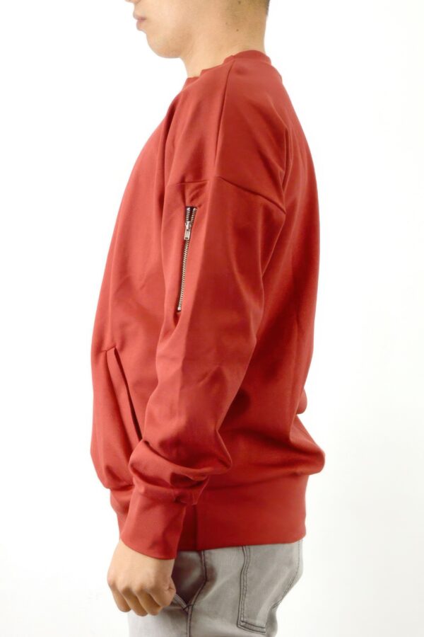 Men’s Oversized Pullover Sweatshirt – Zipper Sleeve