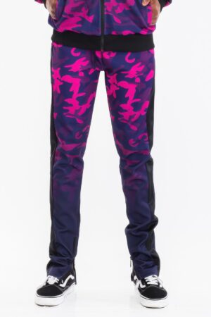 Men’s Camo Ombre Track Pants – Purple Camo