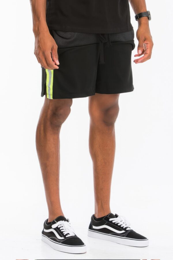 Reflective Mesh-Lined Shorts – Lime, Orange