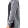 Men’s Oversized Quilted Pullover Sweatshirt – Black/Grey