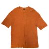 French Terry Raw Cut T-Shirt – 100% Cotton (Black, Rust)