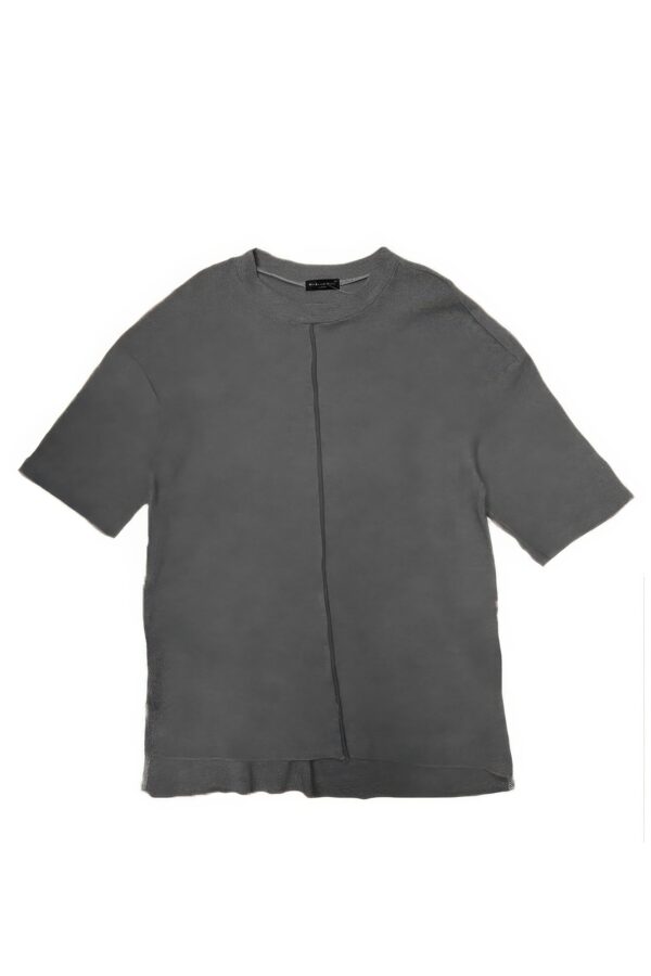 French Terry Raw Cut T-Shirt – 100% Cotton (Black, Rust)