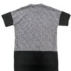Marbled Short Sleeve Shirt with Long Back Hem – Black