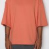 French Terry Drop Shoulder Box Tee – Orange