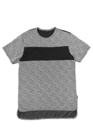 Static Marbled Short Sleeve Shirt – Long Back Hem