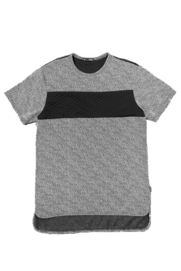 Static Marbled Short Sleeve Shirt – Long Back Hem