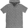 Static Marbled Short Sleeve Hoodie – Marled Texture