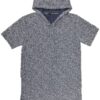 Static Marbled Short Sleeve Hoodie – Marled Texture
