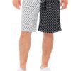 Men’s Diamond Two-Tone Print Shorts – Stretch Polyester