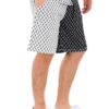 Men’s Diamond Two-Tone Print Shorts – Stretch Polyester