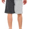 Men’s Diamond Two-Tone Print Shorts – Stretch Polyester