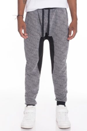 Men’s Marbled Jogger Sweatpants – Contrast Band