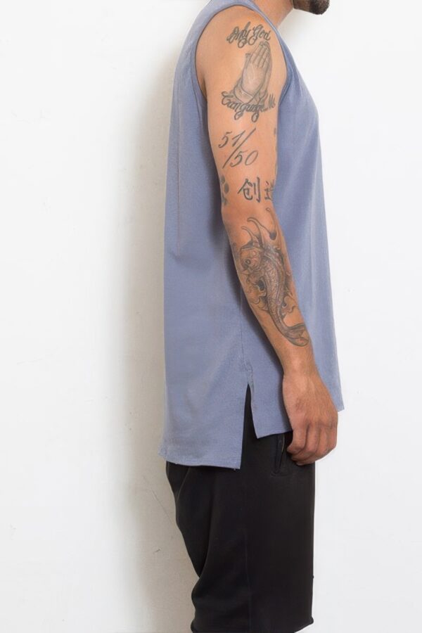 Hi-Lo Muscle Tank Top – Grey