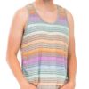 Men’s Pastel Striped Tank Top – Soft Blue or Red