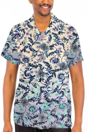 Men’s Paisley Button-Down Shirt – Multi-Color