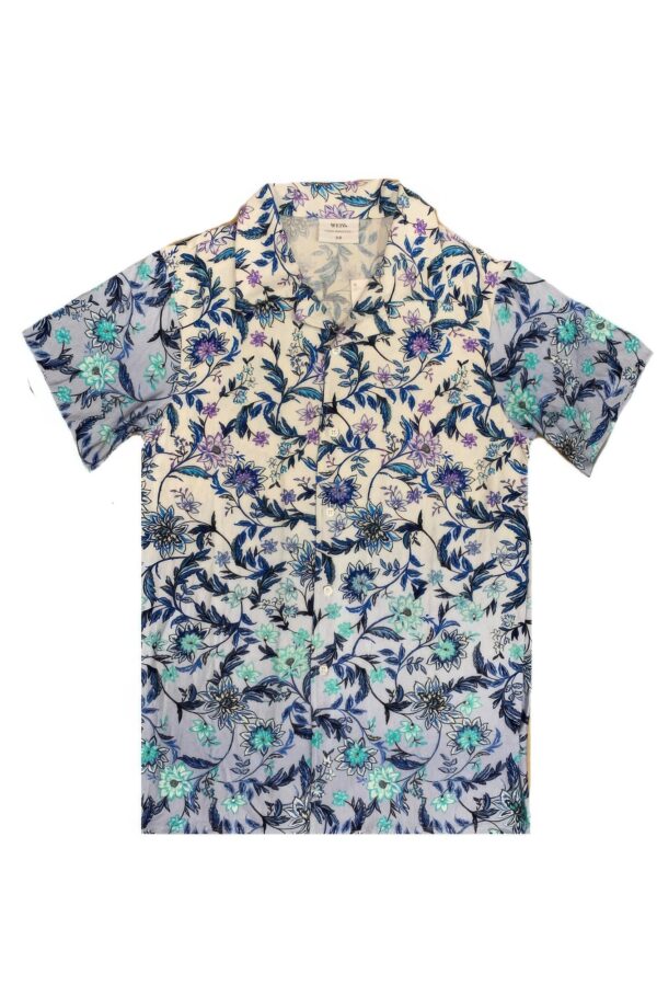 Men’s Paisley Button-Down Shirt – Multi-Color