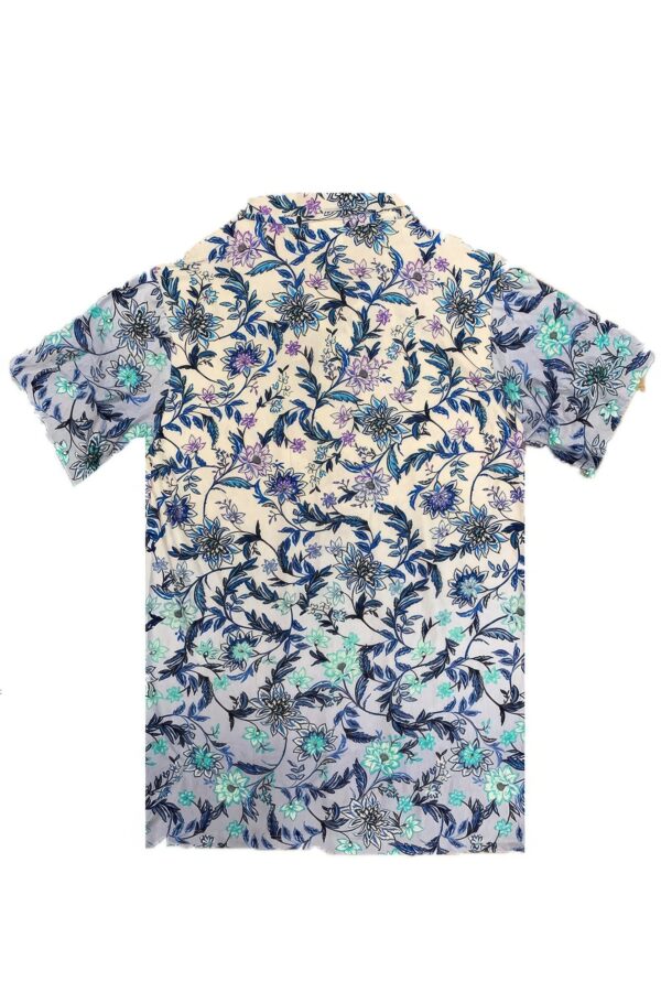Men’s Paisley Button-Down Shirt – Multi-Color