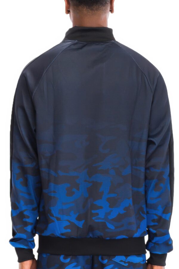 Camo Ombre Track Jacket for Men – Full-Zip, Blue or Purple