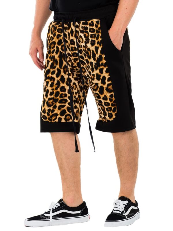 Cheetah Contrast Men’s Shorts – Brown Print