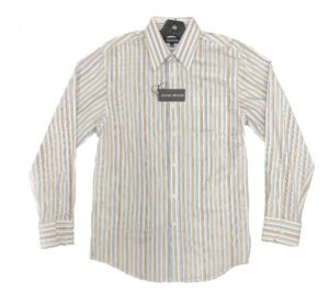 Michael Brandon Long Sleeve Striped Shirt – 100% Cotton