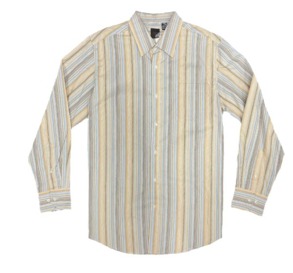 Michael Brandon Long Sleeve Striped Shirt – 100% Cotton