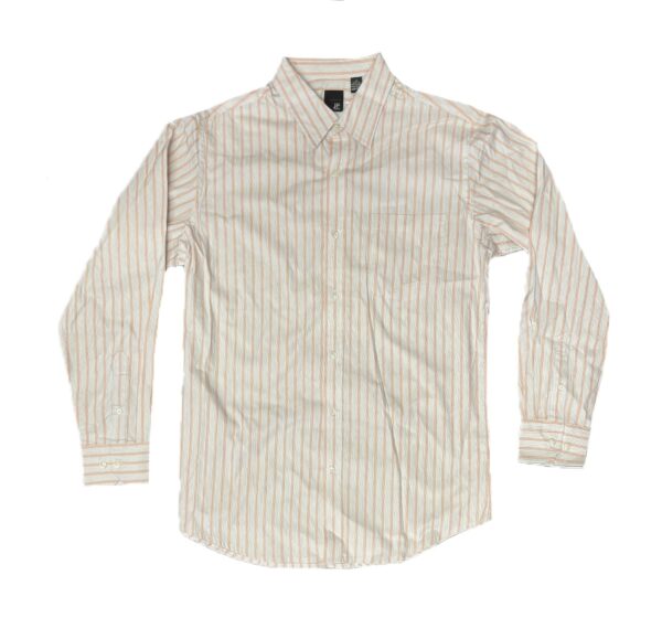 Michael Brandon Long Sleeve Striped Shirt – 100% Cotton