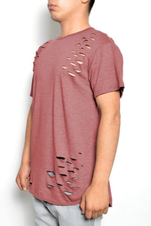 Men’s Distressed Short-Sleeve Jersey T-Shirt