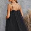 Sleeveless A-Line Spaghetti-Strap Dress in Viscose