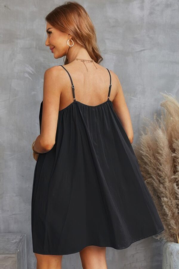 Sleeveless A-Line Spaghetti-Strap Dress in Viscose