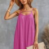 Sleeveless A-Line Spaghetti-Strap Dress in Viscose