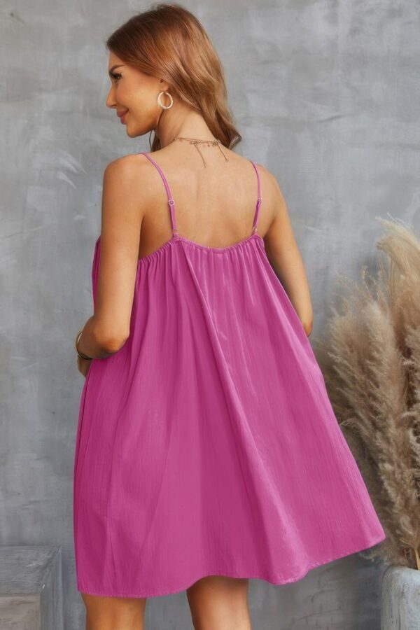 Sleeveless A-Line Spaghetti-Strap Dress in Viscose
