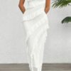 Off-Shoulder Ruffle Sleeveless Maxi Dress